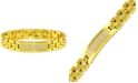 Macy's Men's Diamond Pav&eacute; Cluster Plate Link Bracelet (1 ct. t.w.) in Gold-Tone Ion-Plated Stainless Steel